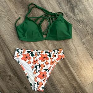 CUPSHE bikini, never worn (without tags)!  Top -M, Bottom-S